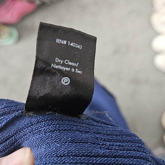 Elizabeth And James Textile Navy Blue Knit Fir Flare Dress Size M - Picture 7 of 9